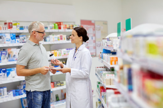 image of senior man and the pharmacist