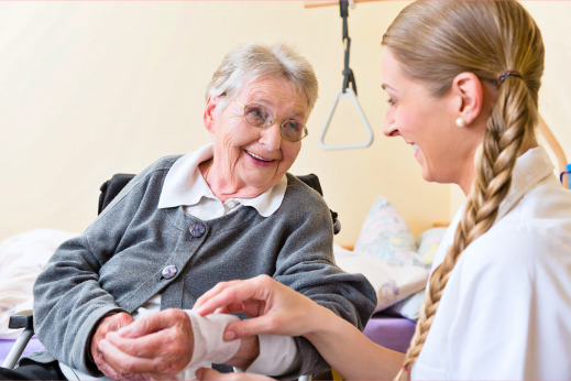 image of senior woman and the pharmacist